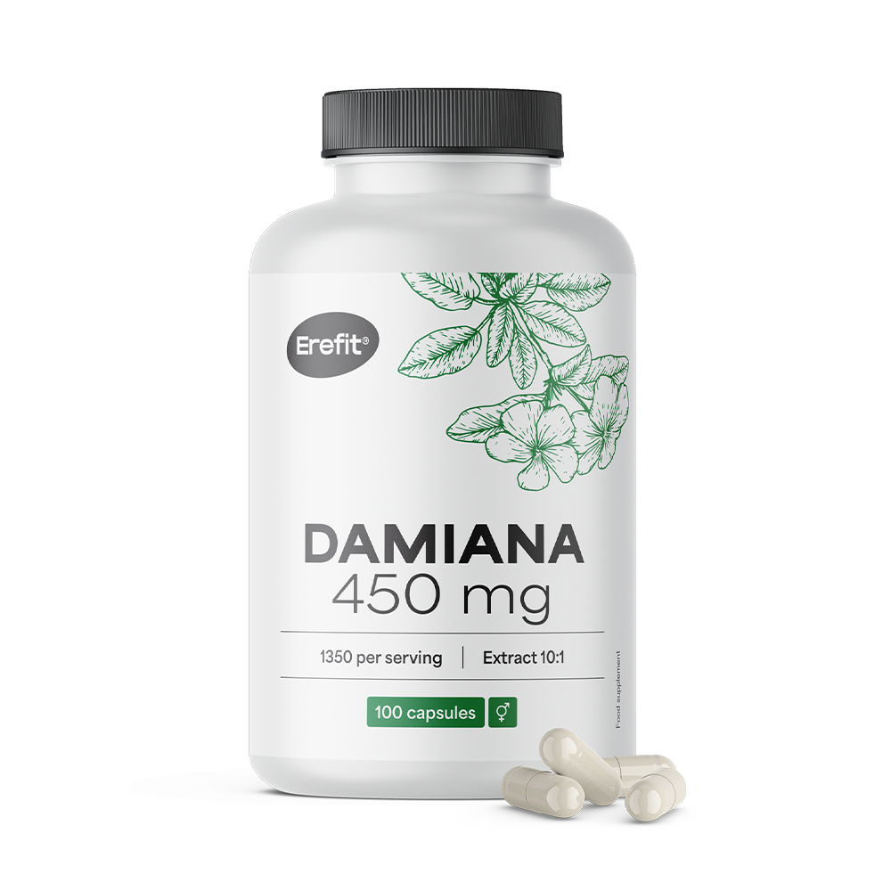 Damiana 450 mg - extrakt 10:1.