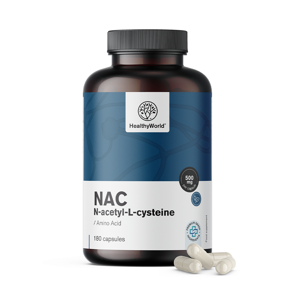 N-acetylcysteín alebo NAC vo forme kapsúl