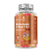 Multivitamíny a omega 3-6-9 pre deti, 120 gumových medvedíkov