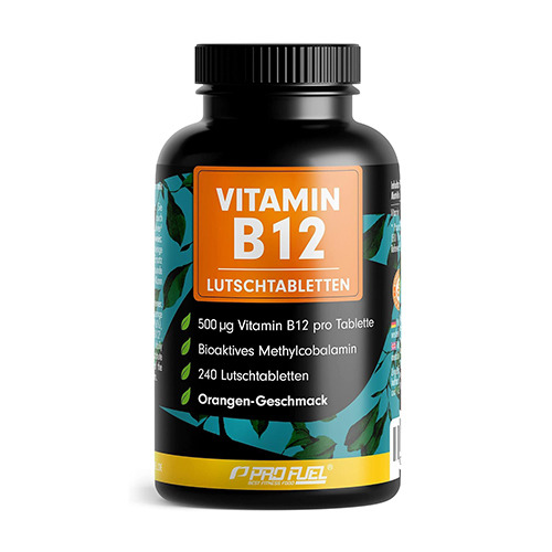 Vitamín B12 vo forme pastiliek - pomaranča.